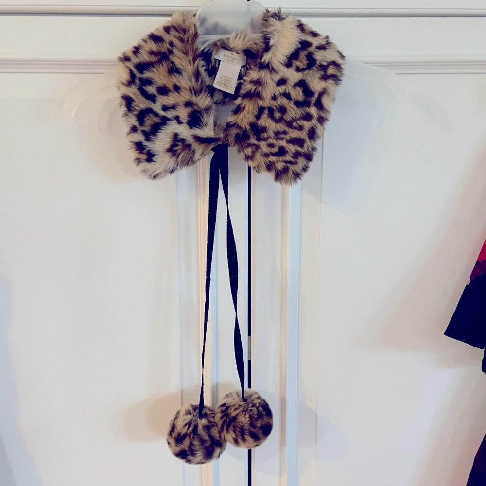 Kate Spade Leopard Faux Fur Collar
